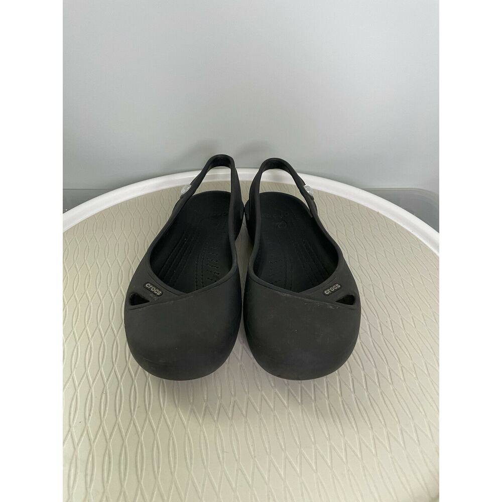 Crocs Women’s Olivia II Slingback Ballet Flats US 7 Black Comfort Slip On Jewel - Picture 4 of 11
